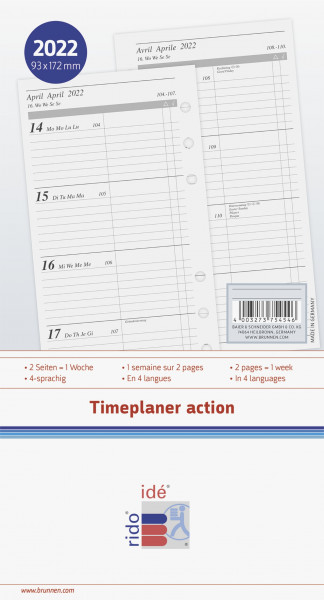 Timeplaner A6 Einlage 2 Seiten/1Woche