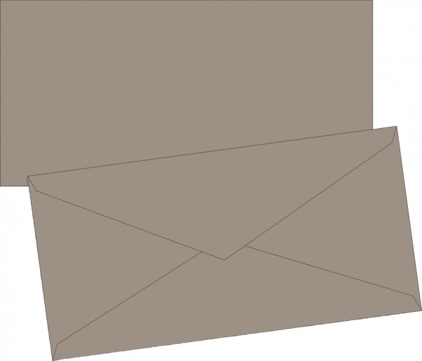 Briefumschlag Universalpapier DIN lang taupe