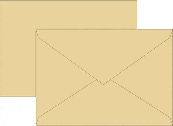 Briefumschlag, C5, honig, gummiert, Papier, 80 g/qm