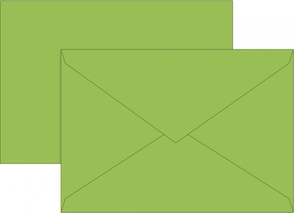 Briefumschlag, C6, 160 x 113mm, hellgrün, gummiert, Papier, 80 g/qm