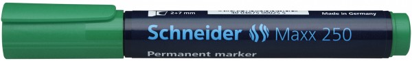 Permanentmarker Maxx 250, nachfüllbar, 2+7 mm, grün