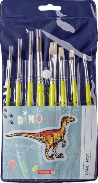 Schulpinsel 8er-Set Dinosaurier