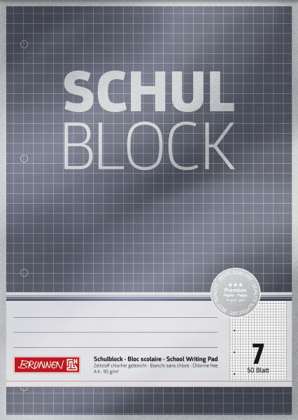Schulblock Premium A4 Lin.7