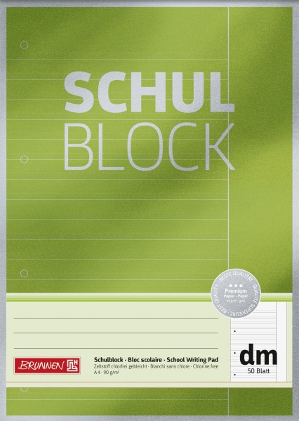 Schulblock A4 Liniatur dm 50 Blatt Premium