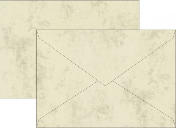 Briefumschlag Briefhülle, C6, 162 x 113mm, chamois, gummiert, Universalpapier